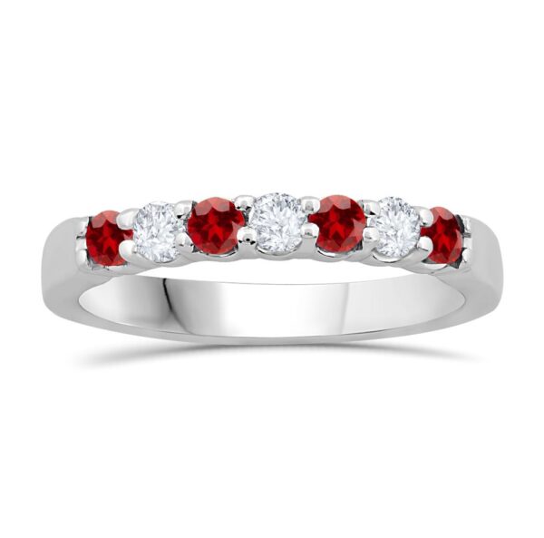 GARNET AND DIAMOND BAND M5453