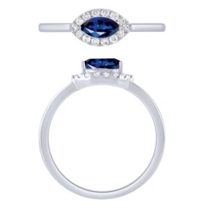 SAPPHIRE AND DIAMOND RING M5949