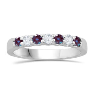 ALEXANDRITE AND DIAMOND BAND M5458