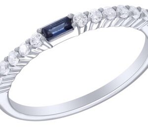10K SAPPHIRE & DIAMOND RING M6781