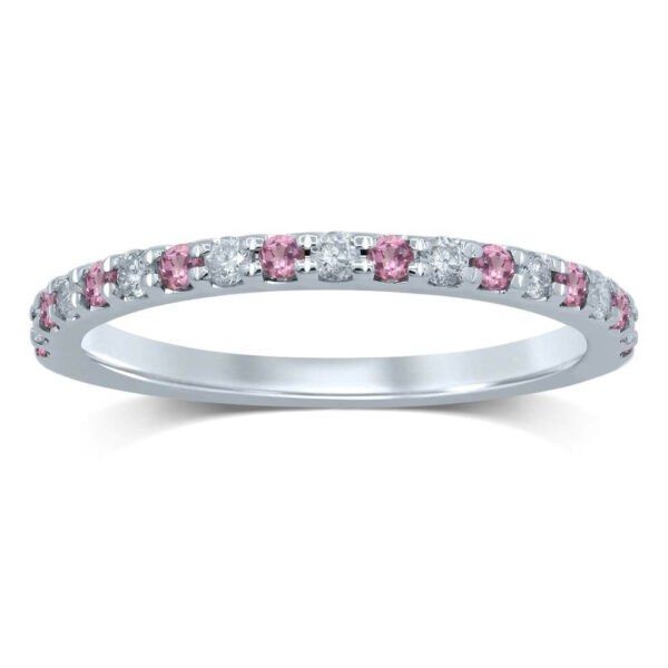 PINK TOURMALINE AND DIAMOND PAVÉ SET RING M4782