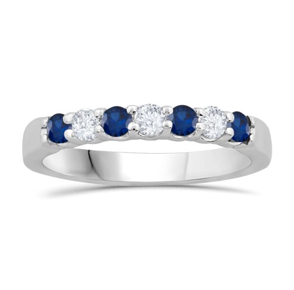 SAPPHIRE AND DIAMOND BAND M5461