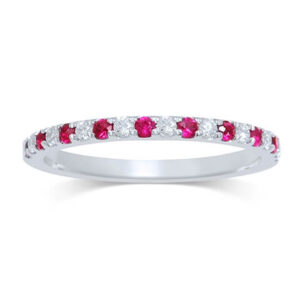 RUBY AND DIAMOND PAVÉ SET BAND M4779