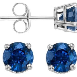 14K WHITE GOLD & SAPPHIRE EARRINGS ESR30-4W