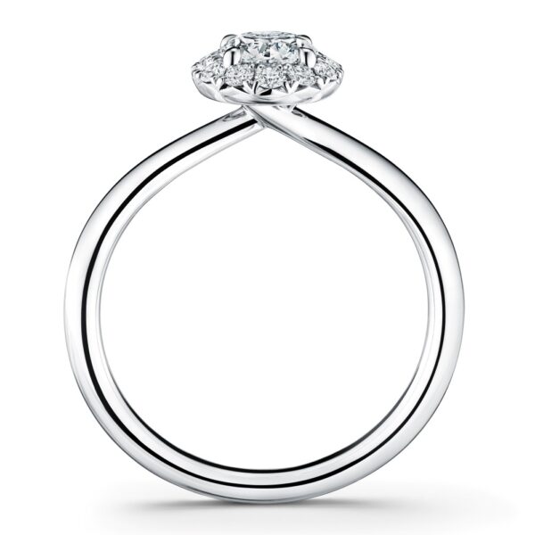 HEARTS ON FIRE VELA HALO RING UU2638PTHV20506500 - Image 3
