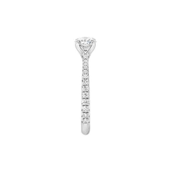 HEARTS ON FIRE VELA SOLITAIRE RING WITH DIAMOND BAND UU2640PTIS10706500 - Image 3