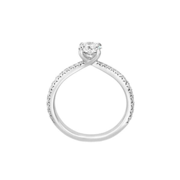 HEARTS ON FIRE VELA SOLITAIRE RING WITH DIAMOND BAND UU2640PTIS10706500 - Image 4