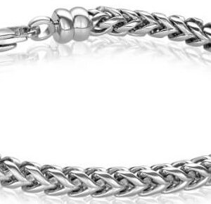 ITALGEM STEEL 5MM ROUND FRANCO LINK BRACELET SMB233