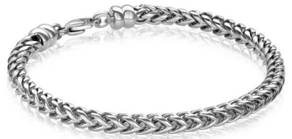 ITALGEM STEEL 5MM ROUND FRANCO LINK BRACELET SMB233