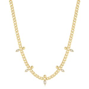 ANIA HAIE GOLD CURB CHAIN SPARKLE POINT NECKLACE N053-07G