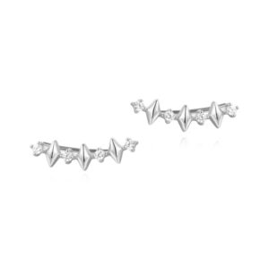 ANIA HAIE SILVER MULTI SPARKLE CLIMBER STUDS E061-04H