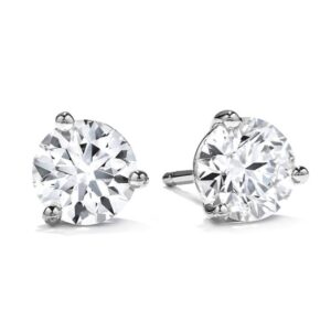 HEARTS ON FIRE THREE-PRONG STUD EARRINGS 3SIE00258W