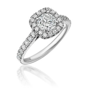 WHITE GOLD DIAMOND ENGAGEMENT RING RCU497-75