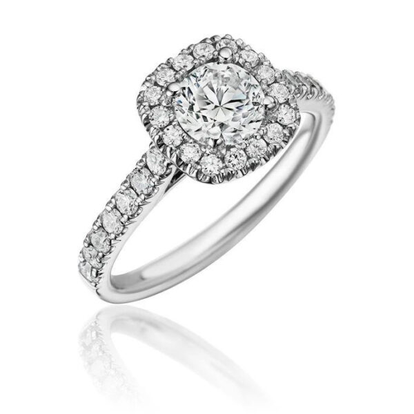 WHITE GOLD DIAMOND ENGAGEMENT RING RCU497-75