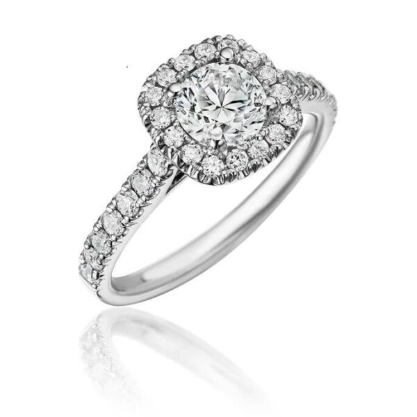 WHITE GOLD DIAMOND ENGAGEMENT RING RCU497-50