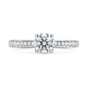 HEARTS ON FIRE VELA SOLITAIRE RING WITH DIAMOND BAND UU2640PTIV21006500
