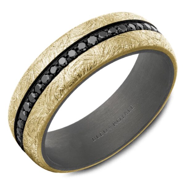 MEN'S TANTALUM AND YELLOW GOLD BAND RYL-161YTBD7-M10 - Image 2