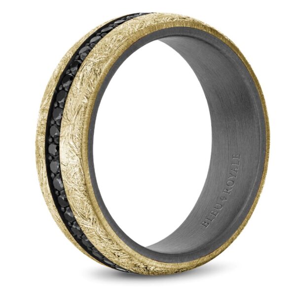 MEN'S TANTALUM AND YELLOW GOLD BAND RYL-161YTBD7-M10 - Image 3