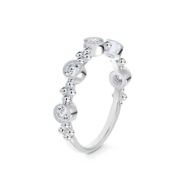 WHITE GOLD DIAMOND BAND FR1308 - Image 2