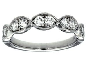 14K WHITE GOLD FANCY DIAMOND BAND WB4103N