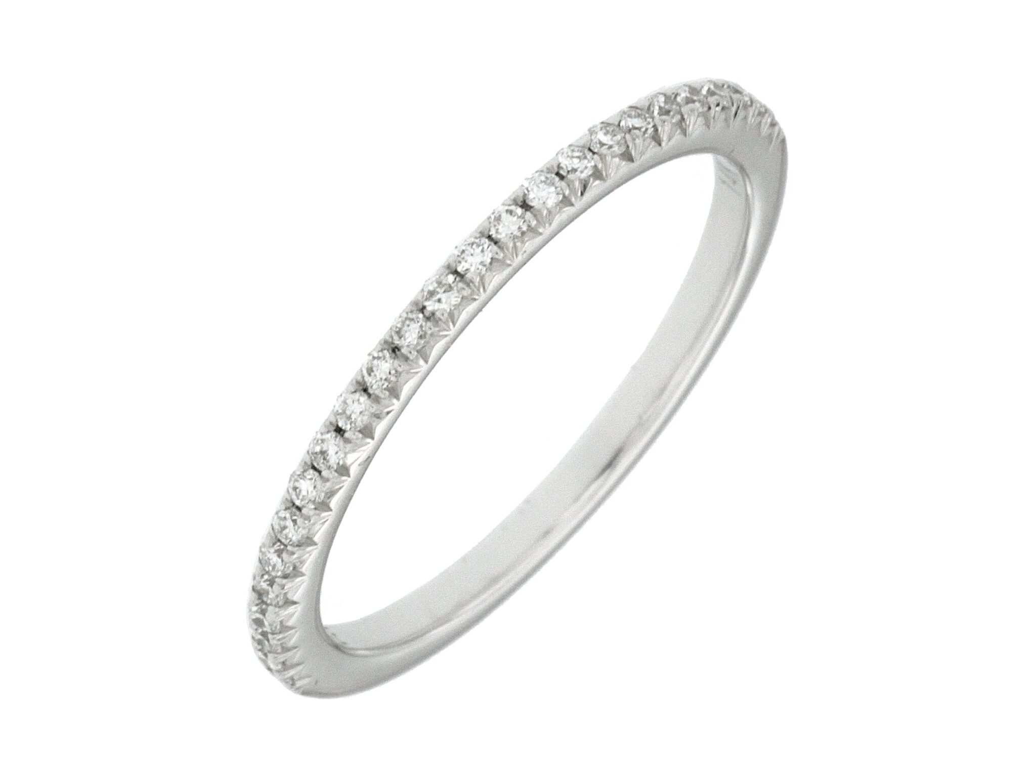 14K WHITE GOLD DIAMOND BAND W990B - Image 2