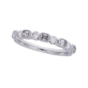 14K WHITE GOLD DIAMOND BAND W901810