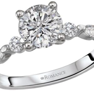 14K WHITE GOLD DIAMOND SEMI-MOUNT 160020-RD100
