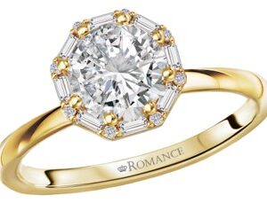 14K YELLOW GOLD HALO DIAMOND SEMI-MOUNT 160178-RD100Y