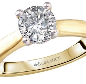 14K YELLOW GOLD HIDDEN HALO SEMI-MOUNT 160236-RD100Y