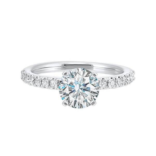 14K WHITE GOLD PERFECT LOVE SEMI MOUNT W0211RN100SM-4W89 - Image 2
