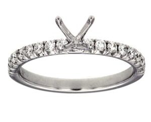 14K WHITE GOLD DIAMOND SEMI-MOUNT W994AN