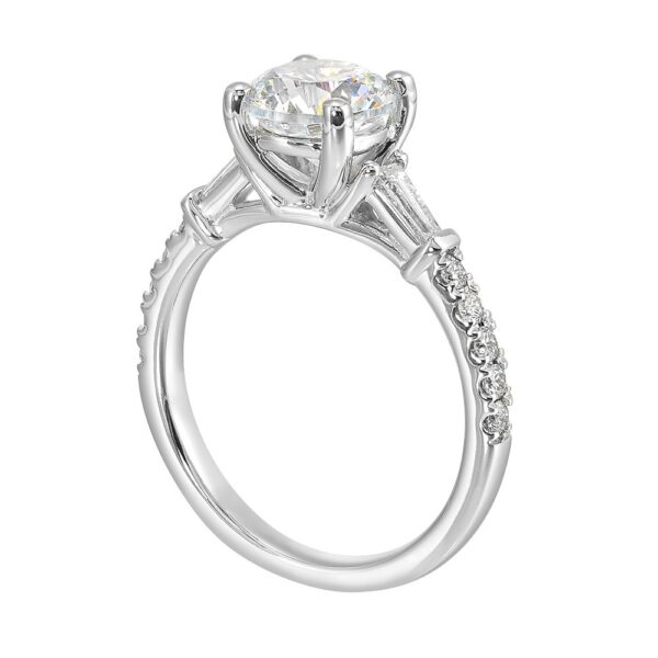 14K WHITE GOLD SEMI-MOUNT RING W4531RN150SM-4W89 - Image 2