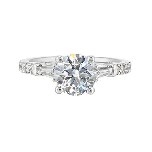 14K WHITE GOLD SEMI-MOUNT RING W4531RN150SM-4W89 - Image 3