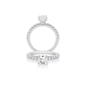 14K WHITE GOLD DIAMOND SEMI-MOUNT W905AN