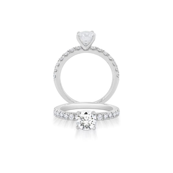 14K WHITE GOLD DIAMOND SEMI-MOUNT W905AN