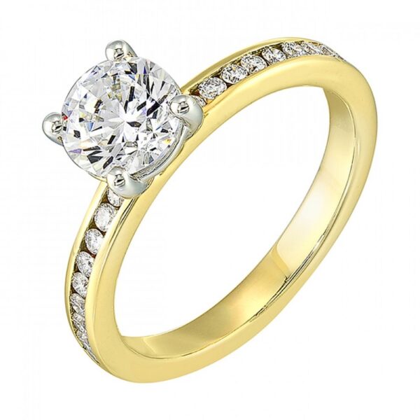 14K YELLOW GOLD SEMI-MOUNT W3981RN100SM-4Y89