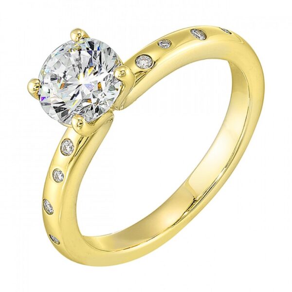 14K YELLOW GOLD DIAMOND RING W3971RN100SM-4YB