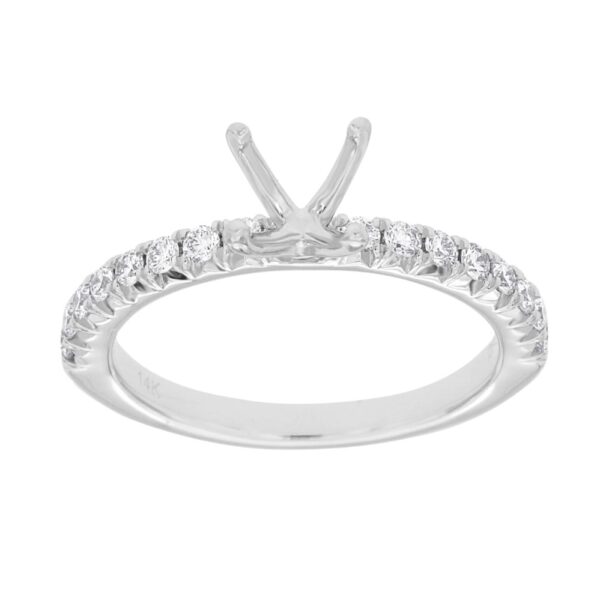 14K WHITE GOLD DIAMOND SEMI MOUNT W993AN