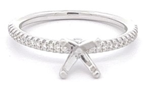 14K WHITE GOLD DIAMOND SEMI-MOUNT W900XN