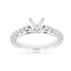 14K WHITE GOLD SEMI MOUNT W995AC