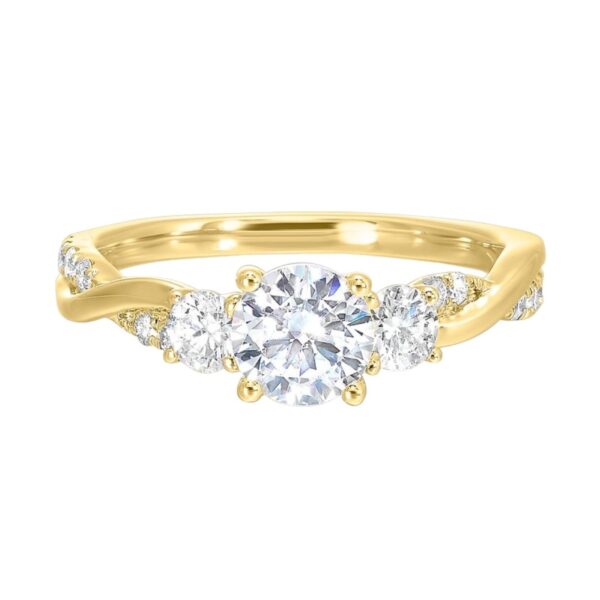 YELLOW GOLD ENGAGEMENT SEMI-MOUNT W0412RN100SM-4YW - Image 2