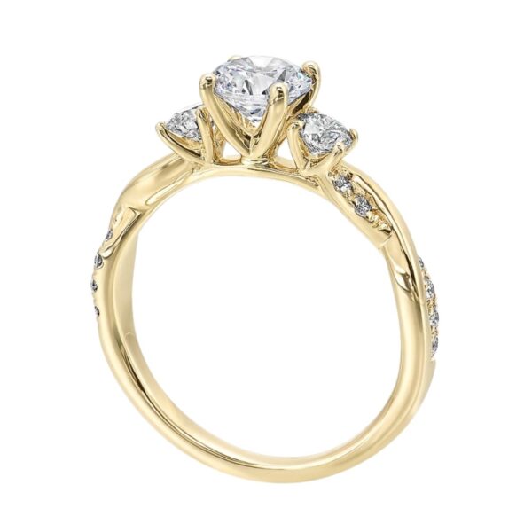 YELLOW GOLD ENGAGEMENT SEMI-MOUNT W0412RN100SM-4YW - Image 3