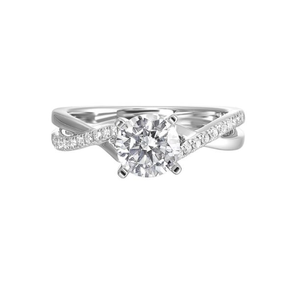 WHITE GOLD SEMI MOUNT RING W1282RN100SM-4W89 - Image 2