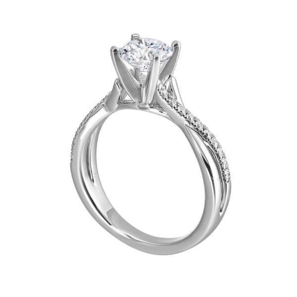 WHITE GOLD SEMI MOUNT RING W1282RN100SM-4W89 - Image 3