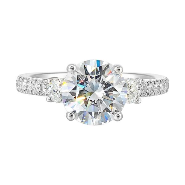 WHITE GOLD DIAMOND SEMI-MOUNT RING W4821RN200SM-4WB - Image 2