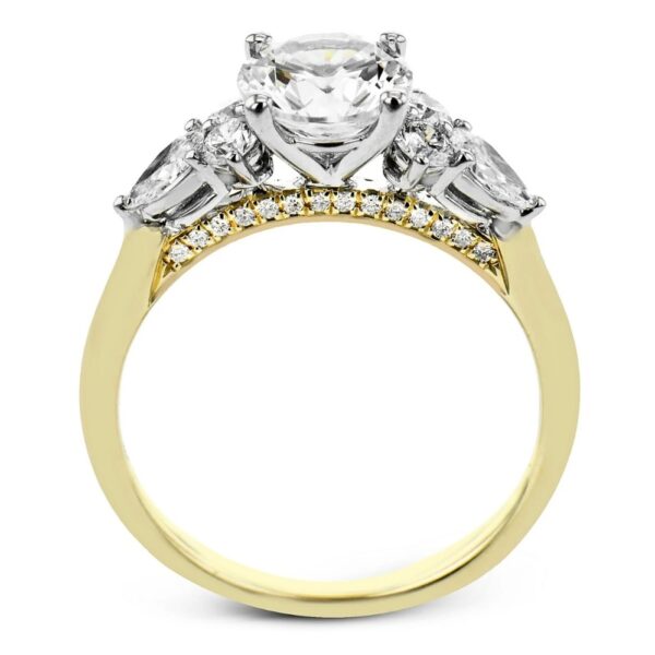 SIMON G. ROUND THREE STONE RING LR2563 - Image 3