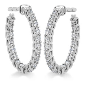 HEARTS ON FIRE SIGNATURE OVAL HOOP - SMALL HOOPSIGO00668W
