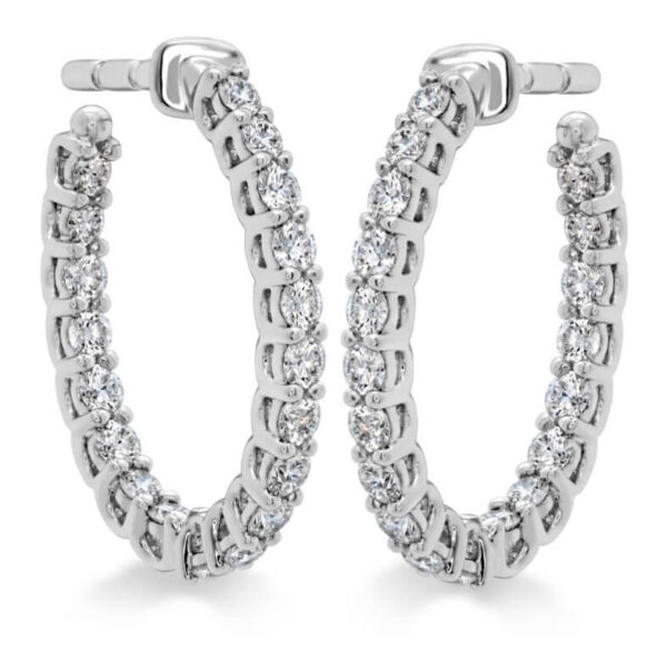 HEARTS ON FIRE SIGNATURE OVAL HOOP - SMALL HOOPSIGO00668W