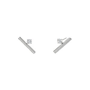 HEARTS ON FIRE BARRE FLOATING SINGLE DIAMOND PAVE CLIMBER EARRINGS UU28518WGHV080