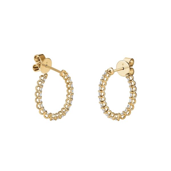 HEARTS ON FIRE SIGNATURE OVAL HOOP - SMALL HOOPSIGO00668Y - Image 2